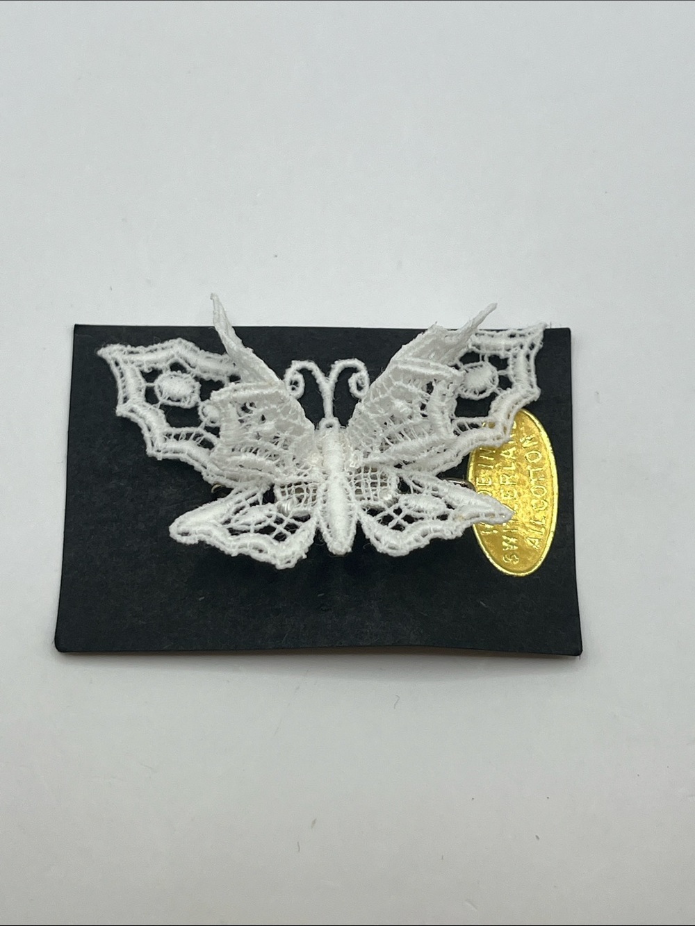 White Lace Butterfly Brooch - Women Jewelry 2”long